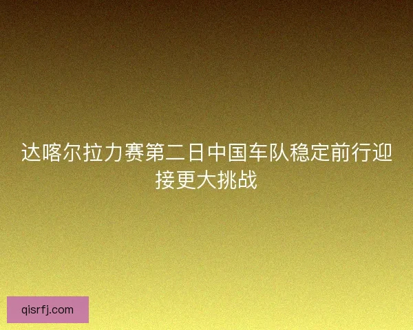 达喀尔拉力赛第二日中国车队稳定前行迎接更大挑战